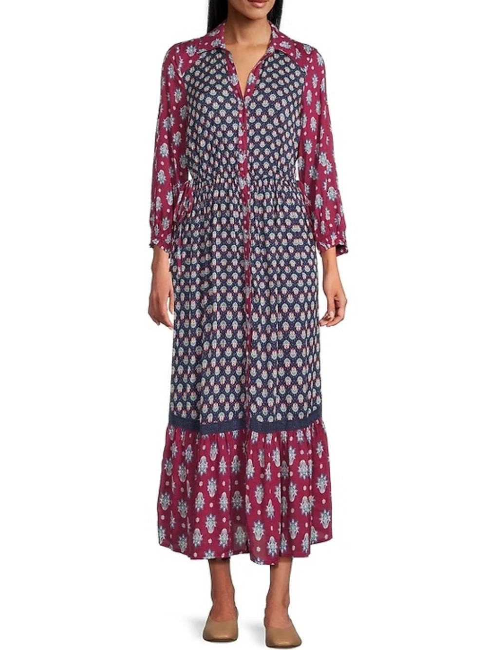 Nurture Patchwork Bohemian Midi Dress size XL